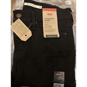 Levi's 4 Short 27x28 Womens 311 Shaping Skinny Soft Black Jeans - New with Tags